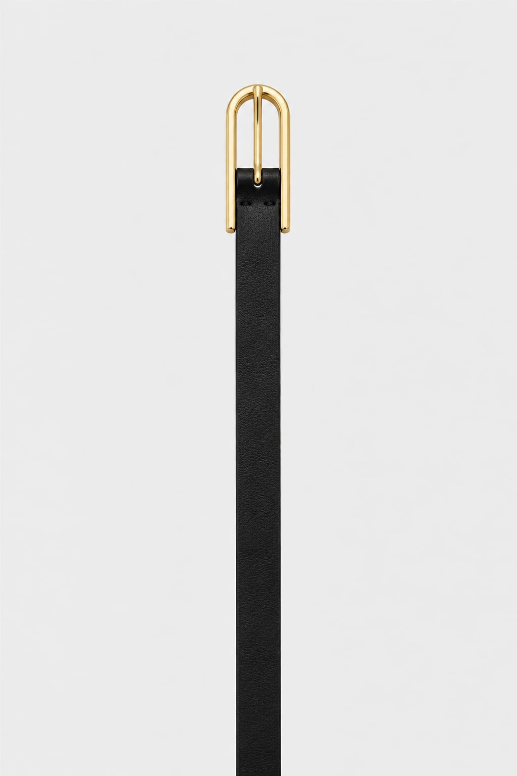 Belt | Black Slim Gold-Buckle Gold Belt CIZARO - Cizaro Jeans