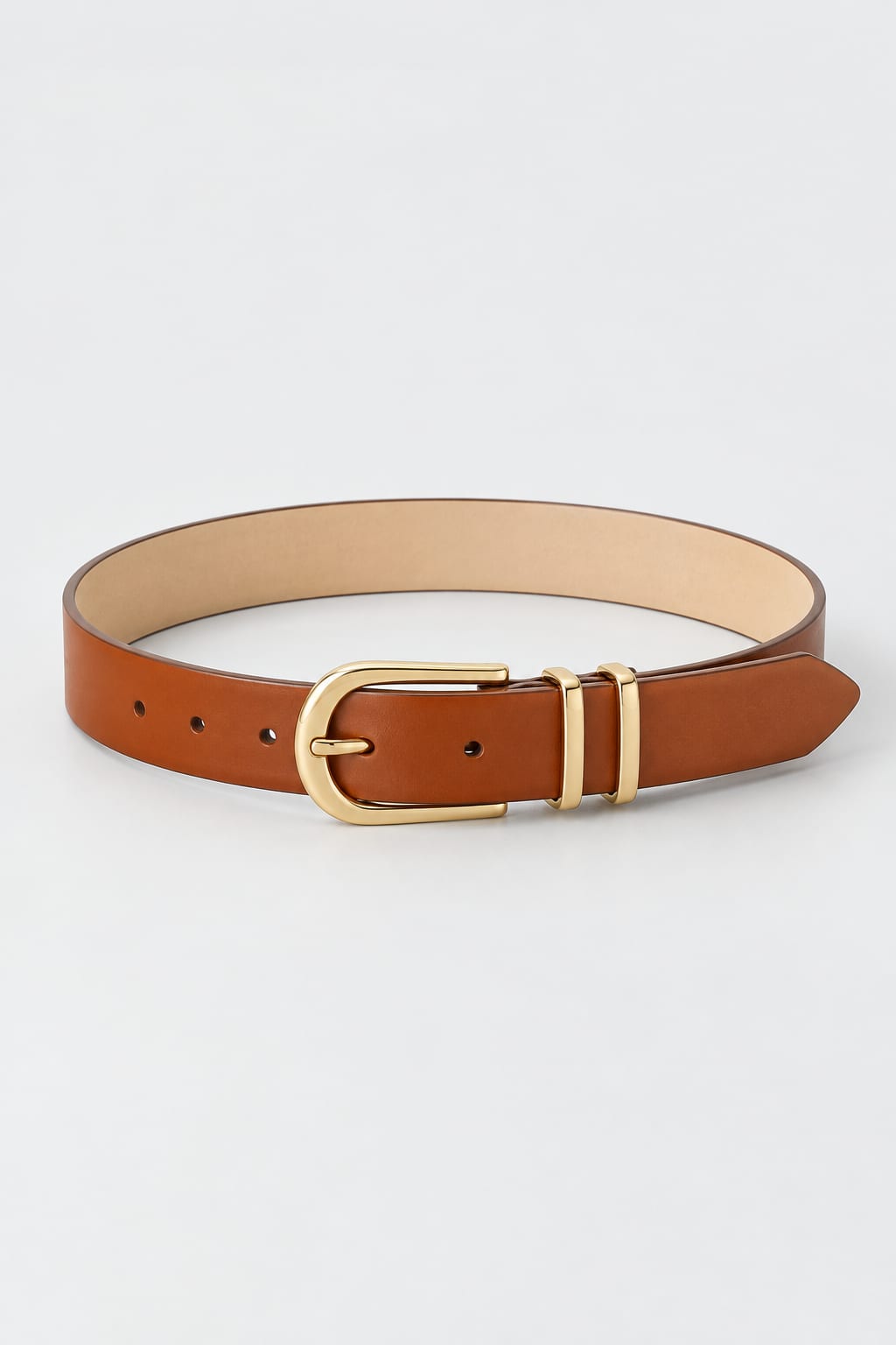 Belt | Tan Gold-Buckle Gold Belt CIZARO - Cizaro Jeans