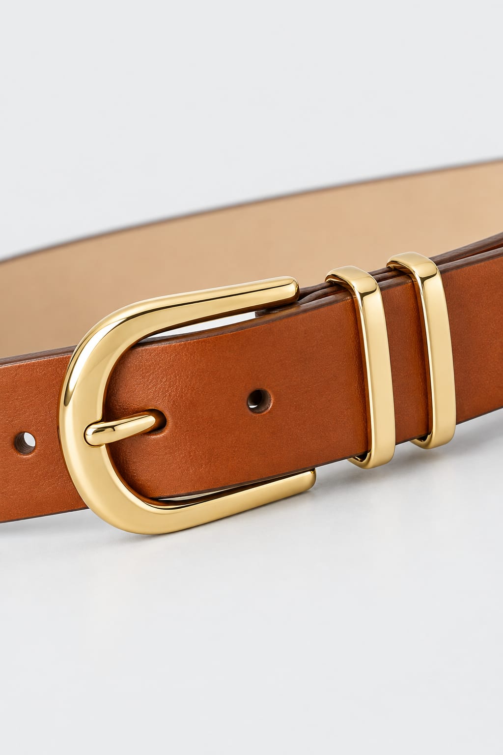Belt | Tan Gold-Buckle Gold Belt CIZARO - Cizaro Jeans