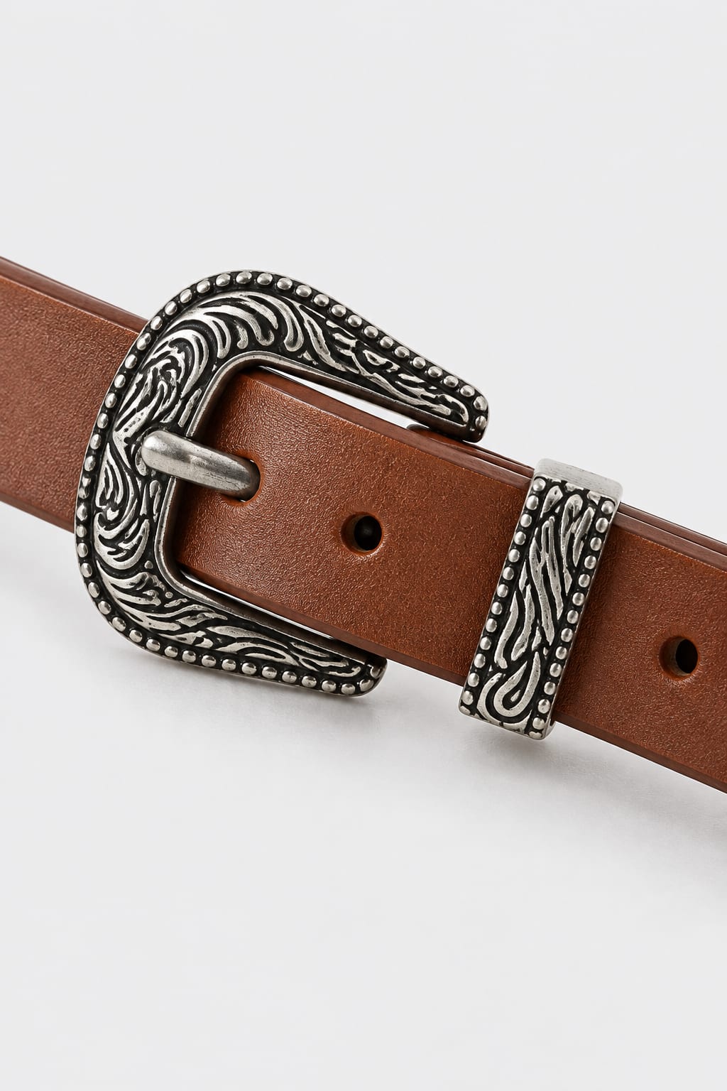 Belt | Honey Western Antique Silver Buckle
