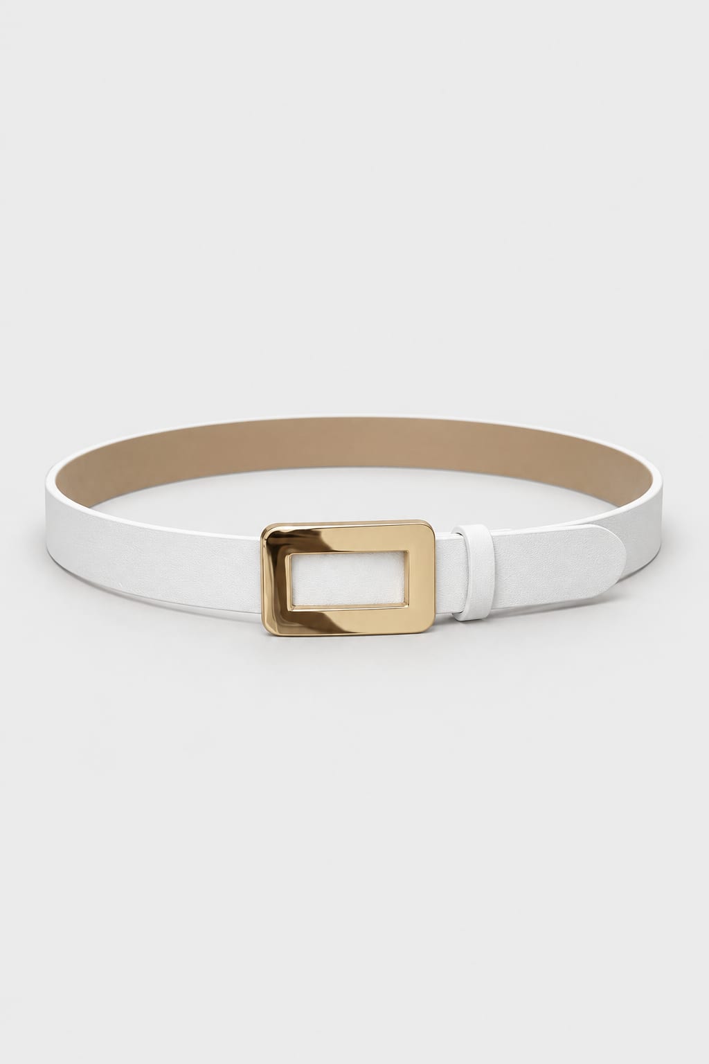 Belt | White Gold-Buckle Gold Belt CIZARO - Cizaro Jeans
