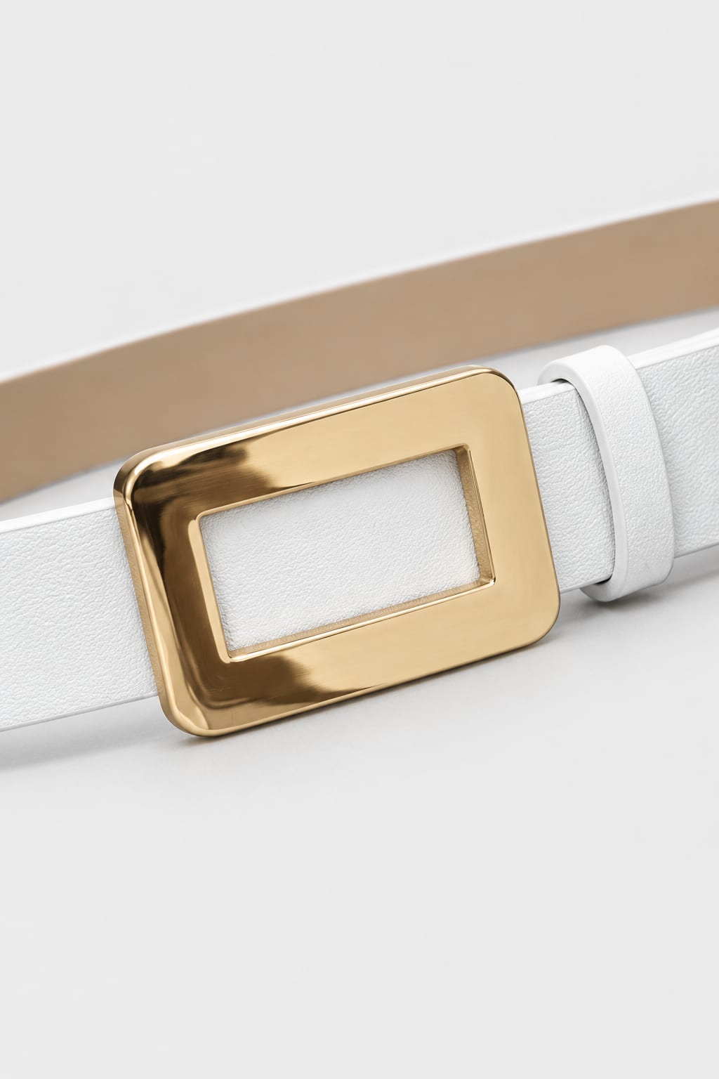 Belt | White Gold-Buckle Gold Belt CIZARO - Cizaro Jeans
