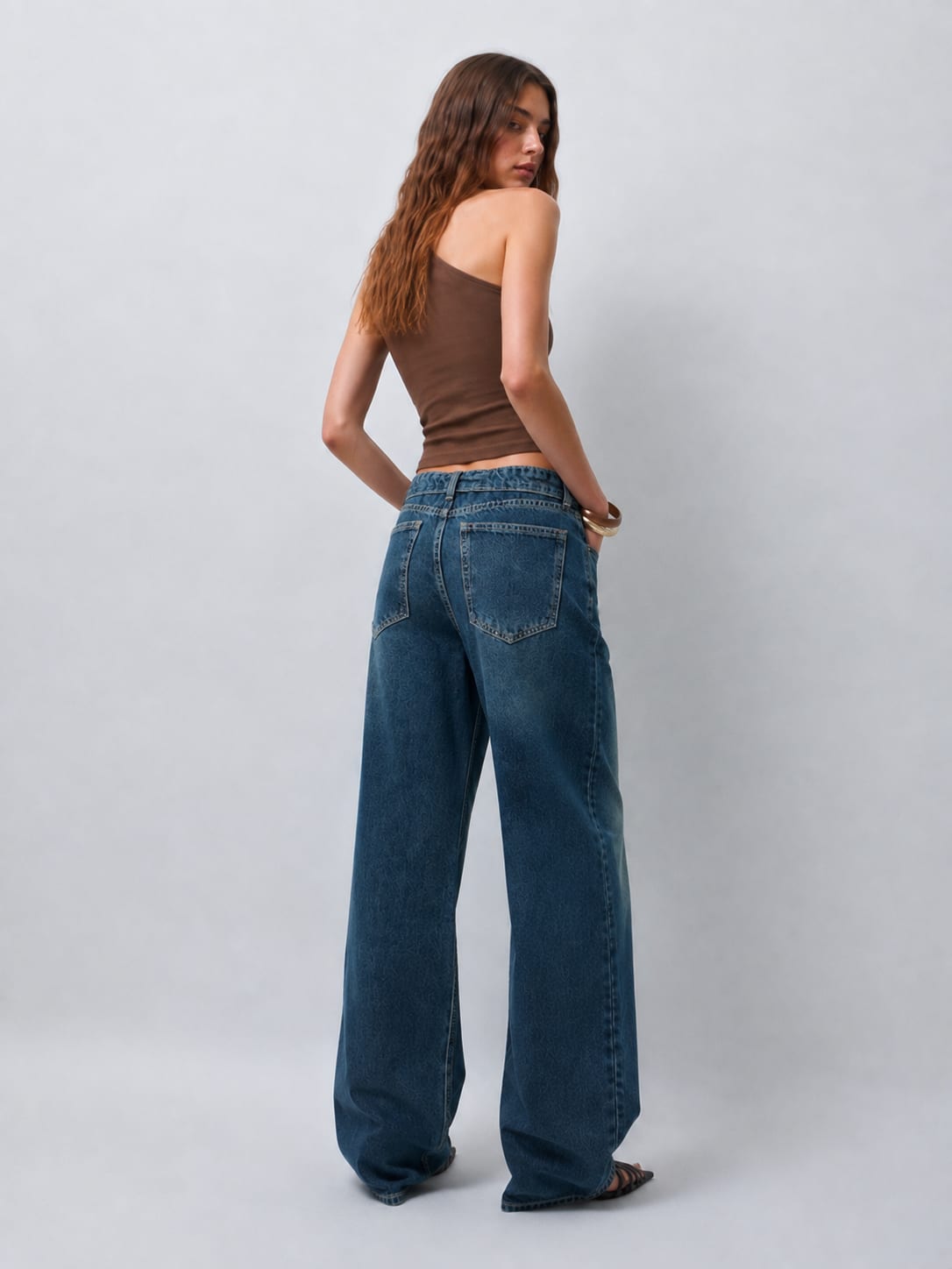 Baggy High Waist Deep Vintage Blue Jeans