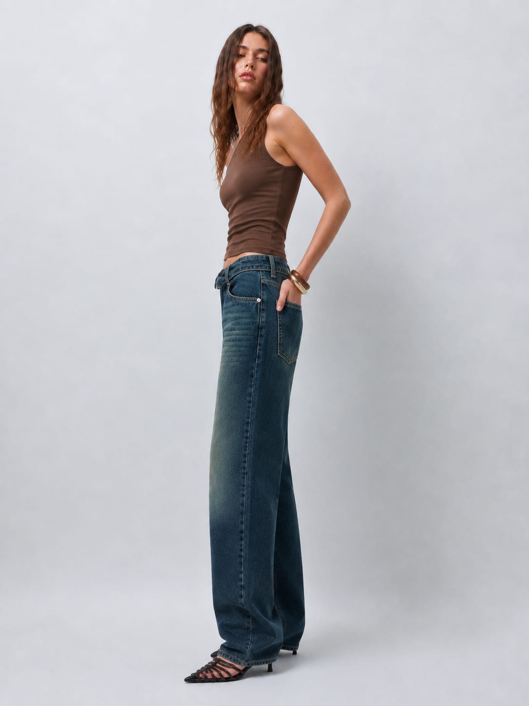 Baggy High Waist Deep Vintage Blue Jeans