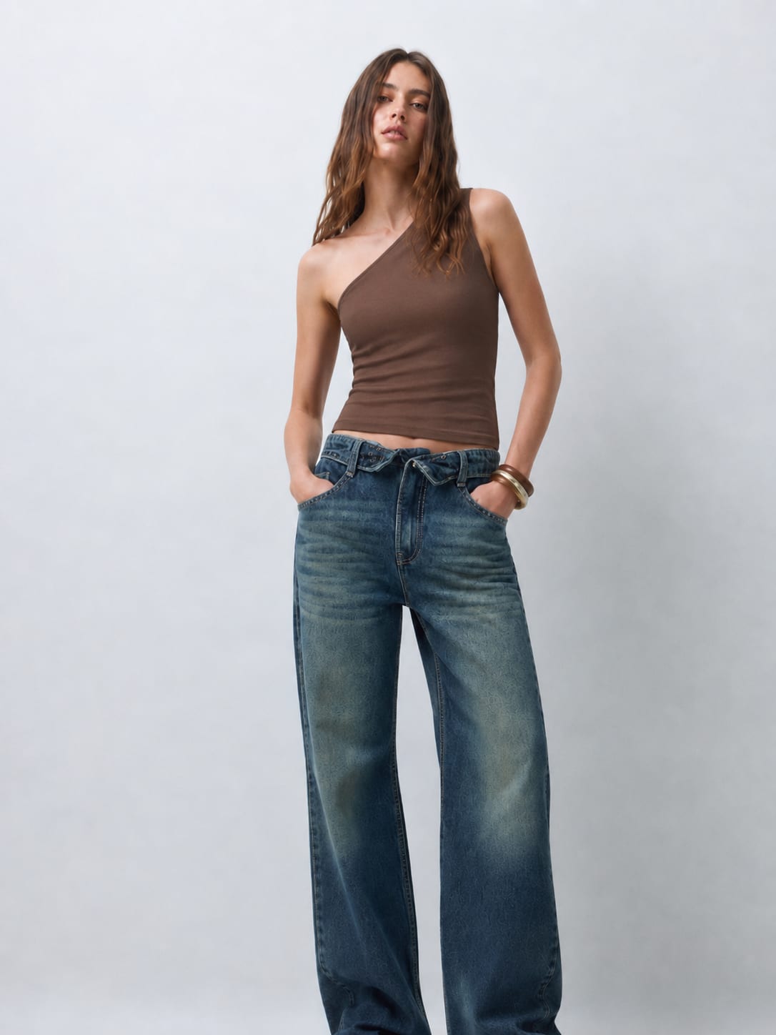Baggy High Waist Deep Vintage Blue Jeans