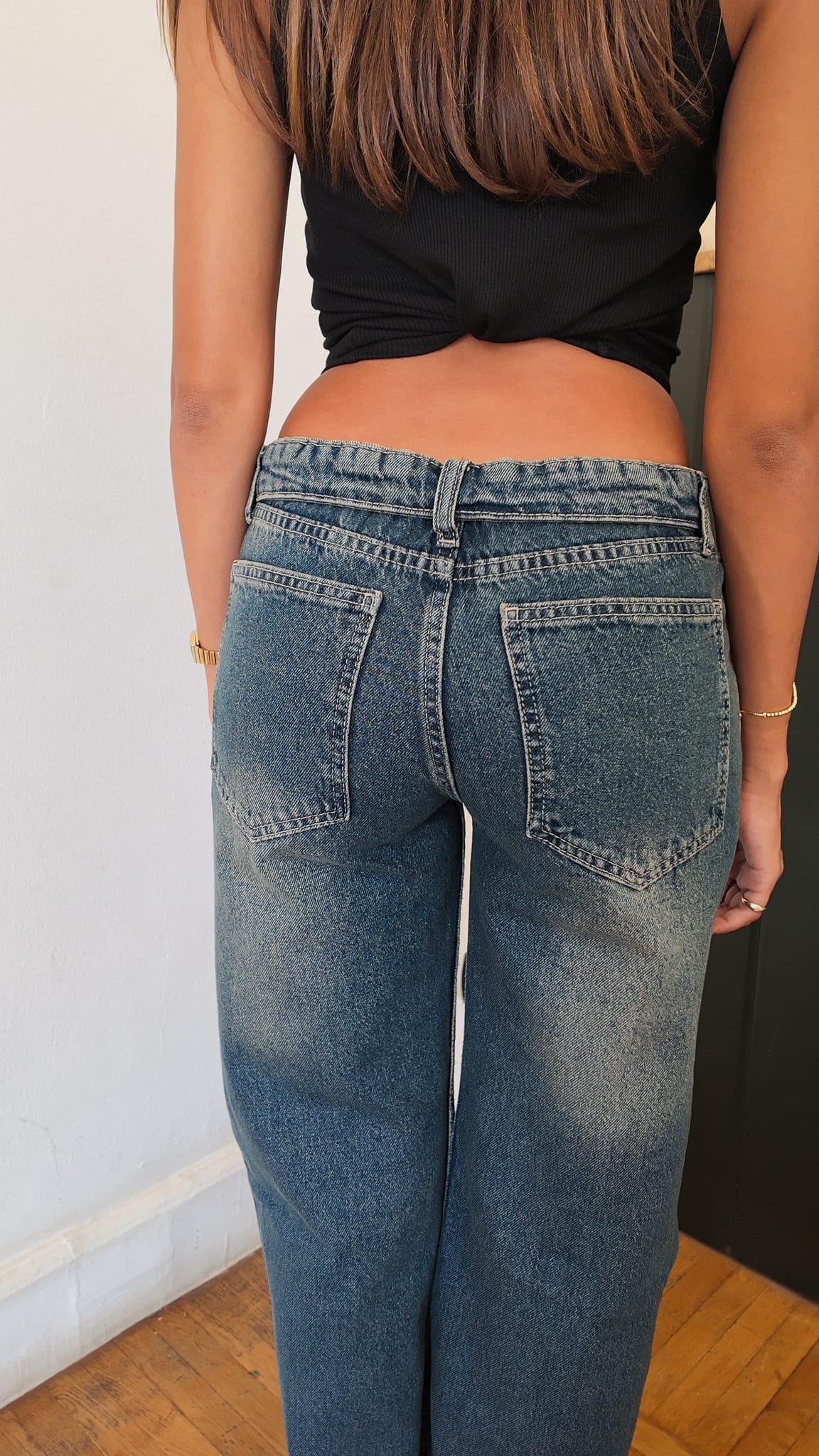 Baggy Low-Waist Mid Vintage Blue Ripped Jeans
