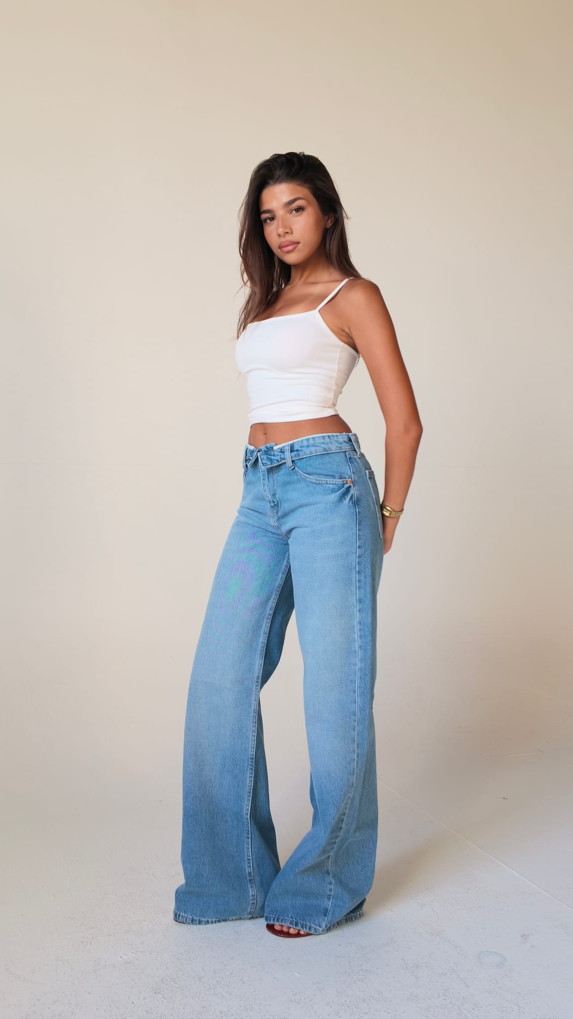 Baggy High-Waist Deep Vintage Blue jeans Baggy CIZARO - Cizaro Jeans