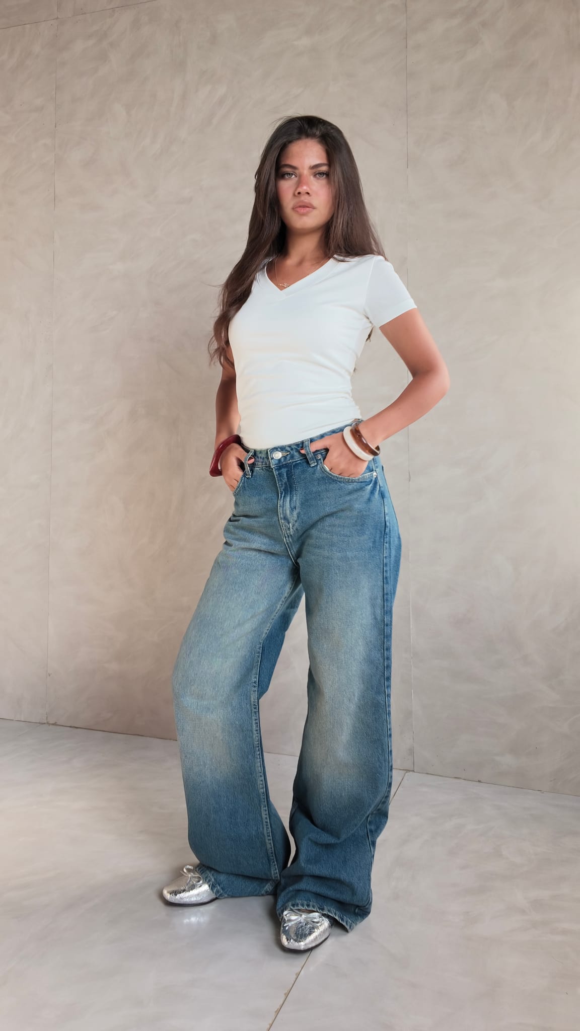 Baggy High-Waist Mid Vintage Blue Jeans Baggy CIZARO - Cizaro Jeans