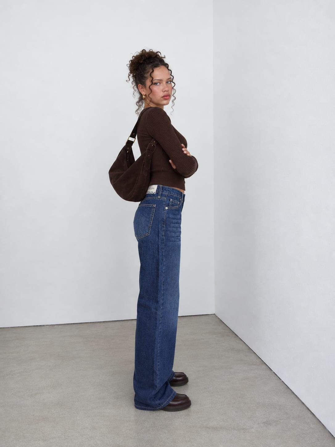 Baggy High-Waist Midnight Navy Blue Jeans Baggy CIZARO - Cizaro Jeans