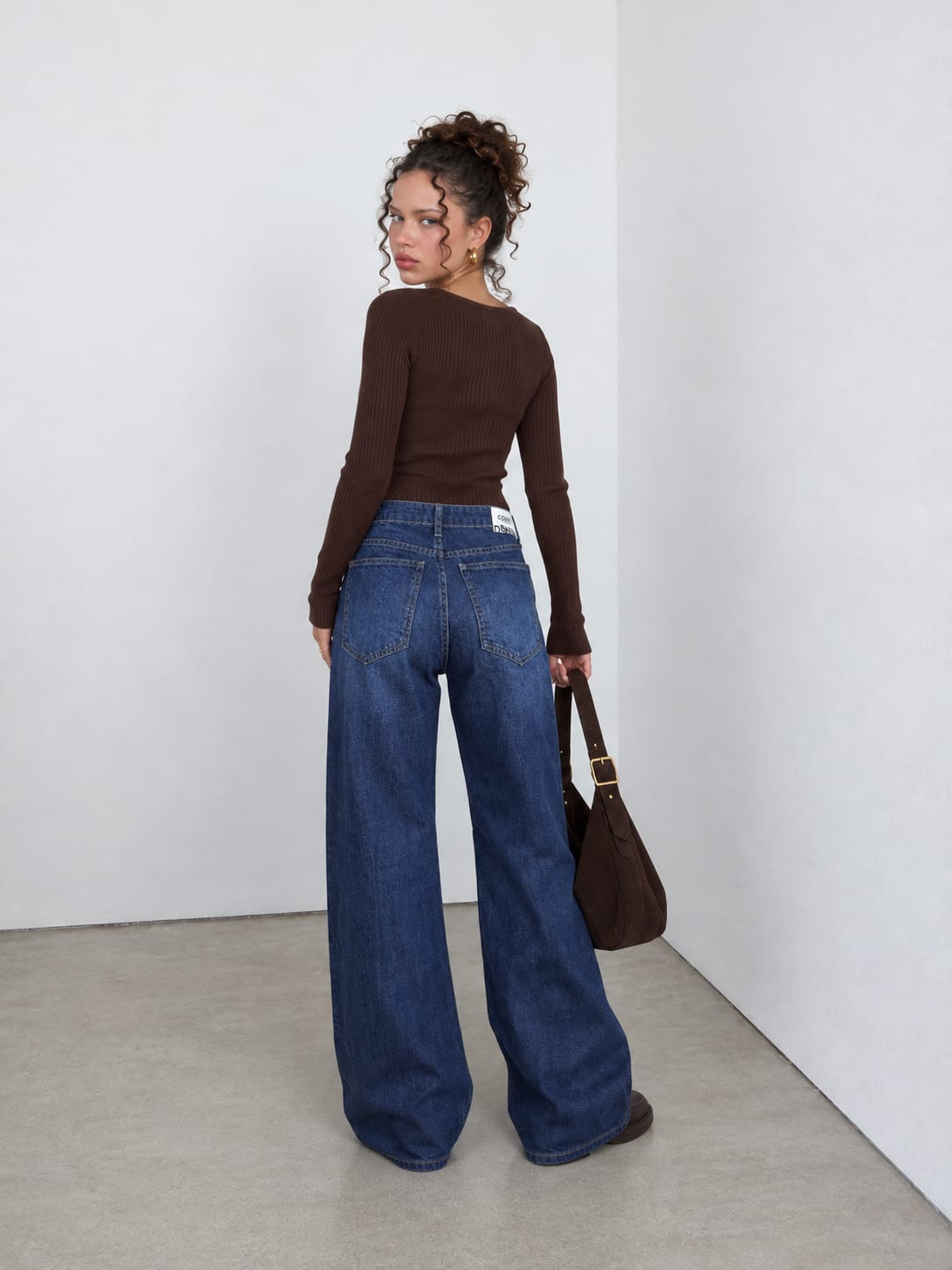 Baggy High-Waist Midnight Navy Blue Jeans Baggy CIZARO - Cizaro Jeans
