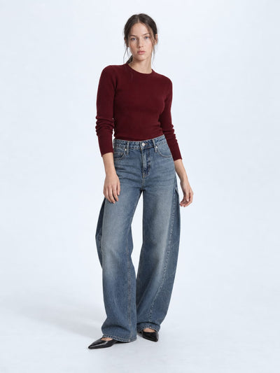 Super Baggy High-Waist Mid Vintage Blue Jeans Baggy CIZARO - Cizaro Jeans