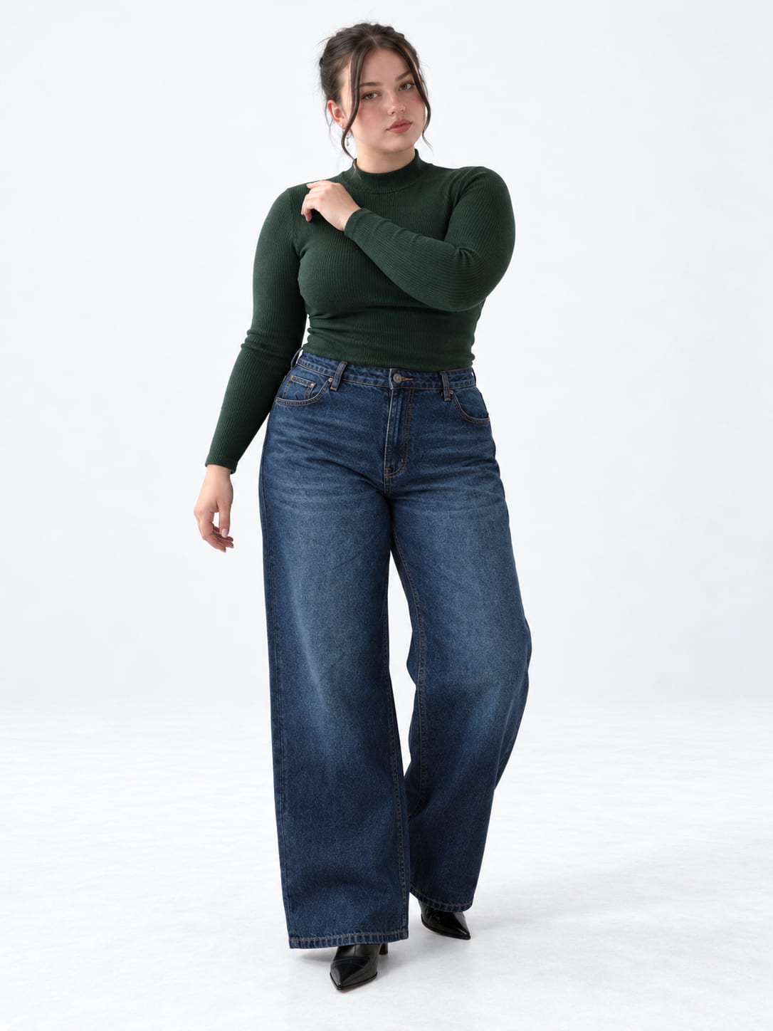 Baggy – High-Waist Deep Vintage Blue Jeans Baggy CIZARO - Cizaro Jeans
