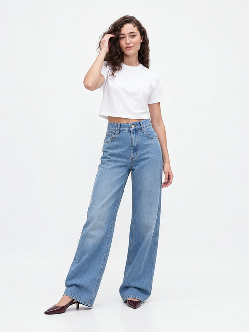 Baggy High waist Washed Blue jeans Baggy CIZARO - Cizaro Jeans