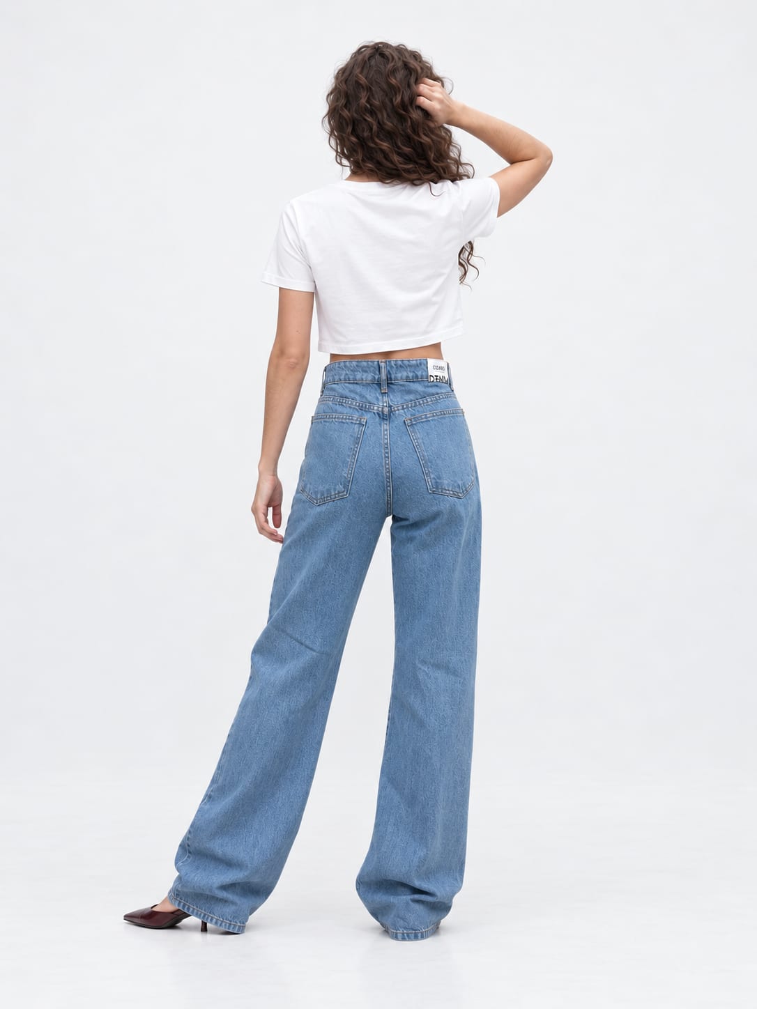 Baggy High-Waist Washed Blue Jeans Baggy CIZARO - Cizaro Jeans