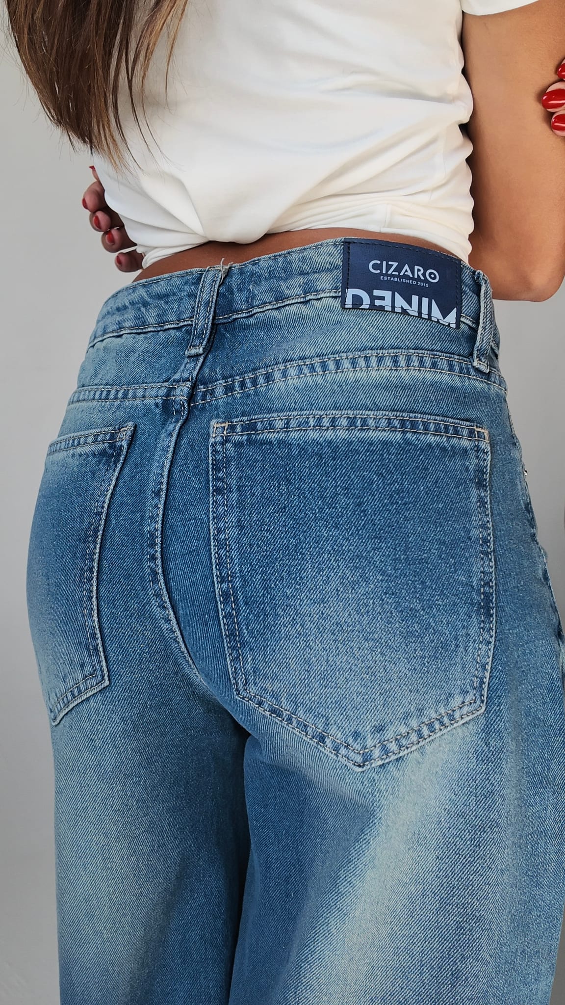 Baggy Barrel High waist Vintage blue jeans Baggy CIZARO - Cizaro Jeans