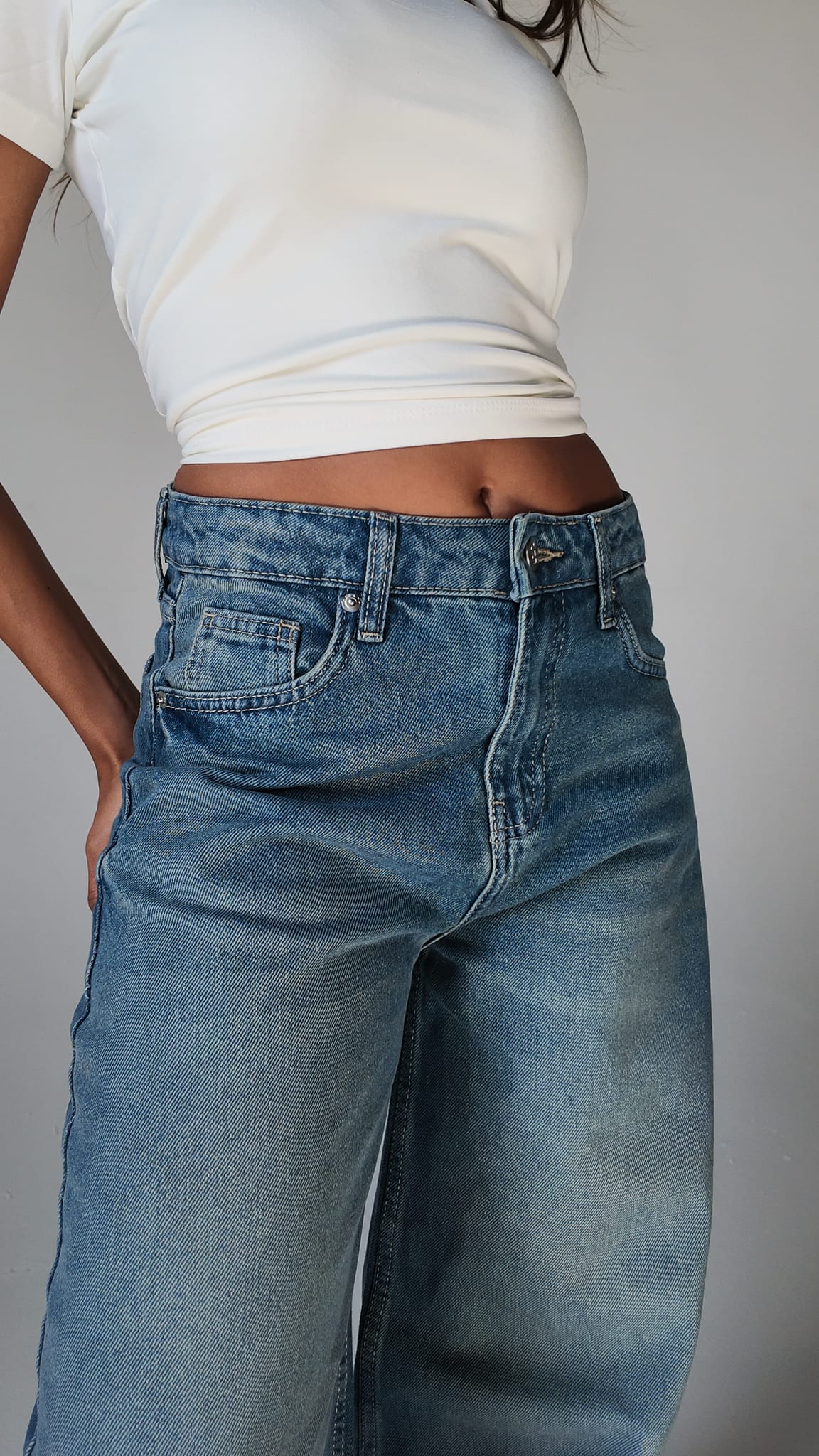 Baggy Barrel High waist Vintage blue jeans Baggy CIZARO - Cizaro Jeans