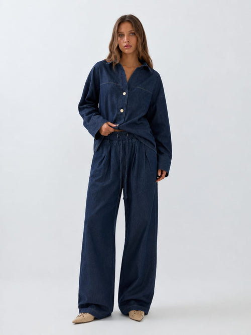 Oversized Raw Denim Shirt