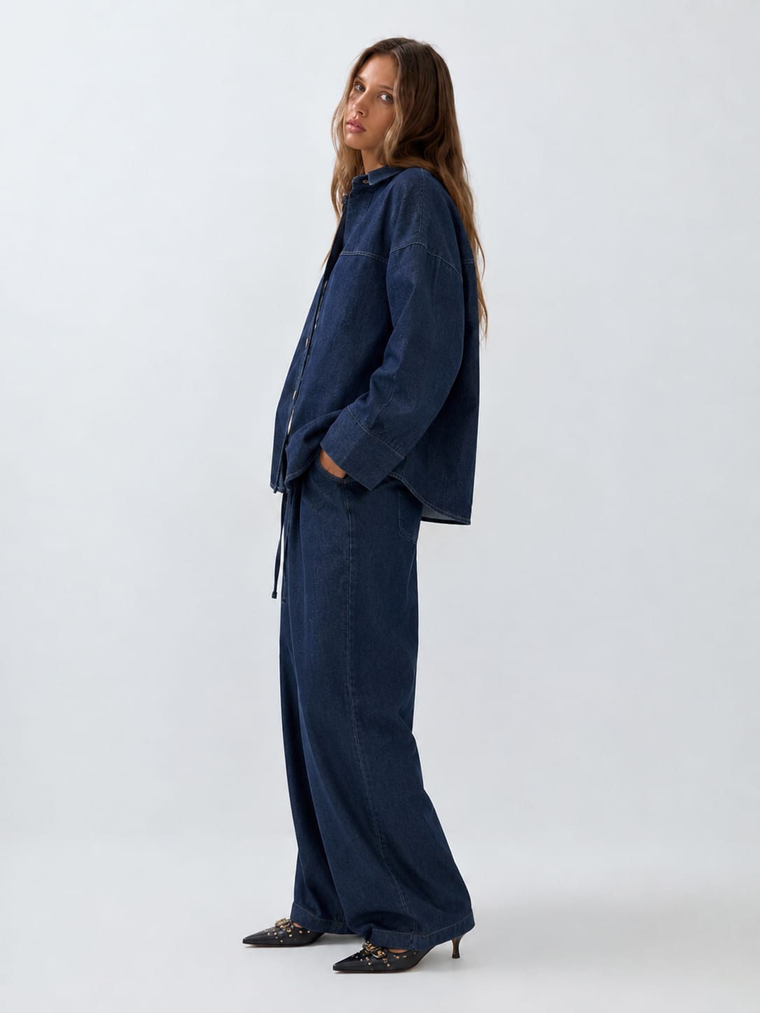 Oversized Raw Denim Shirt
