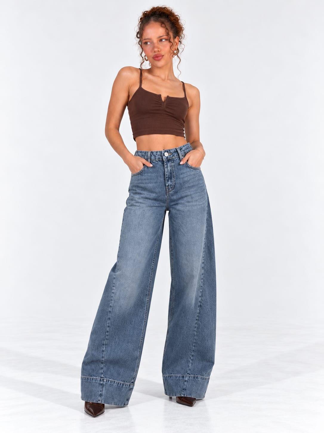 Extreme Wide-Leg High-Waist – Marine Blue Jeans Extreme Wide-Leg CIZARO - Cizaro Jeans