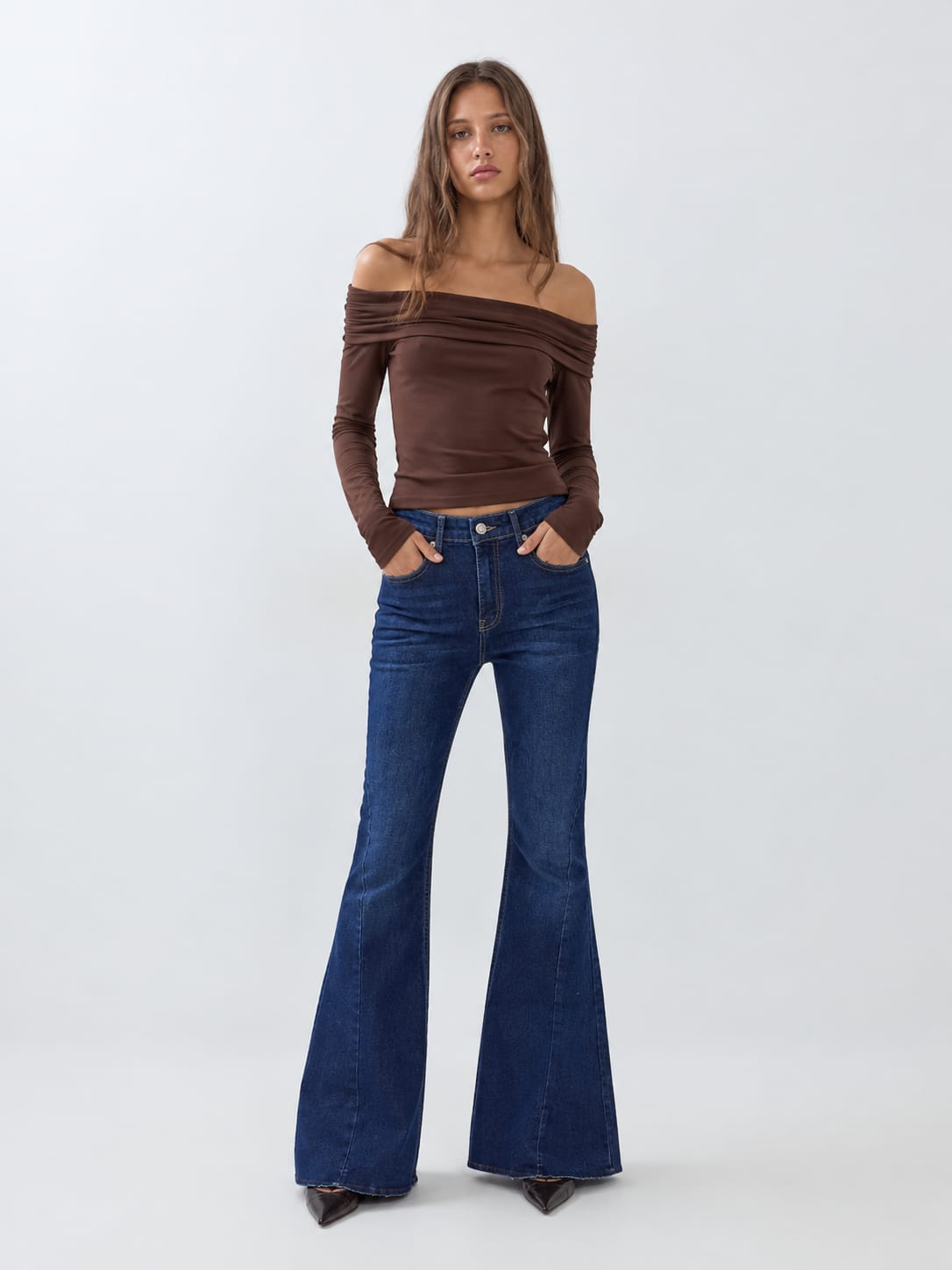 Flare – High-Waist Rich Blue Jeans Flare CIZARO - Cizaro Jeans