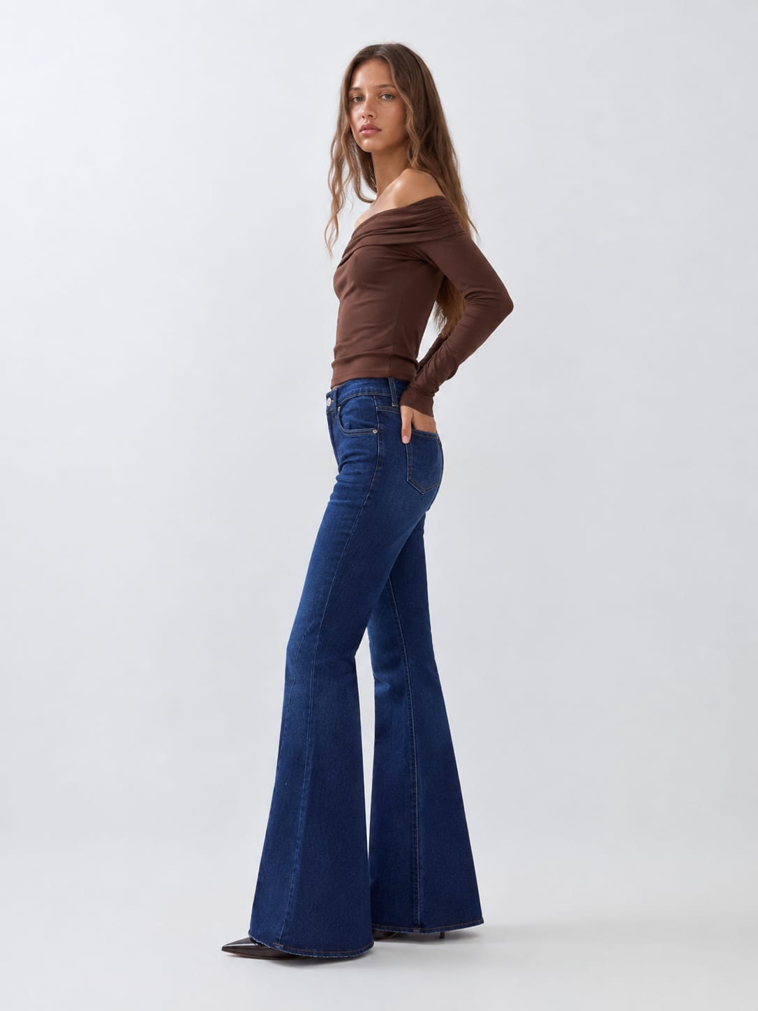 Flare – High-Waist Rich Blue Jeans Flare CIZARO - Cizaro Jeans