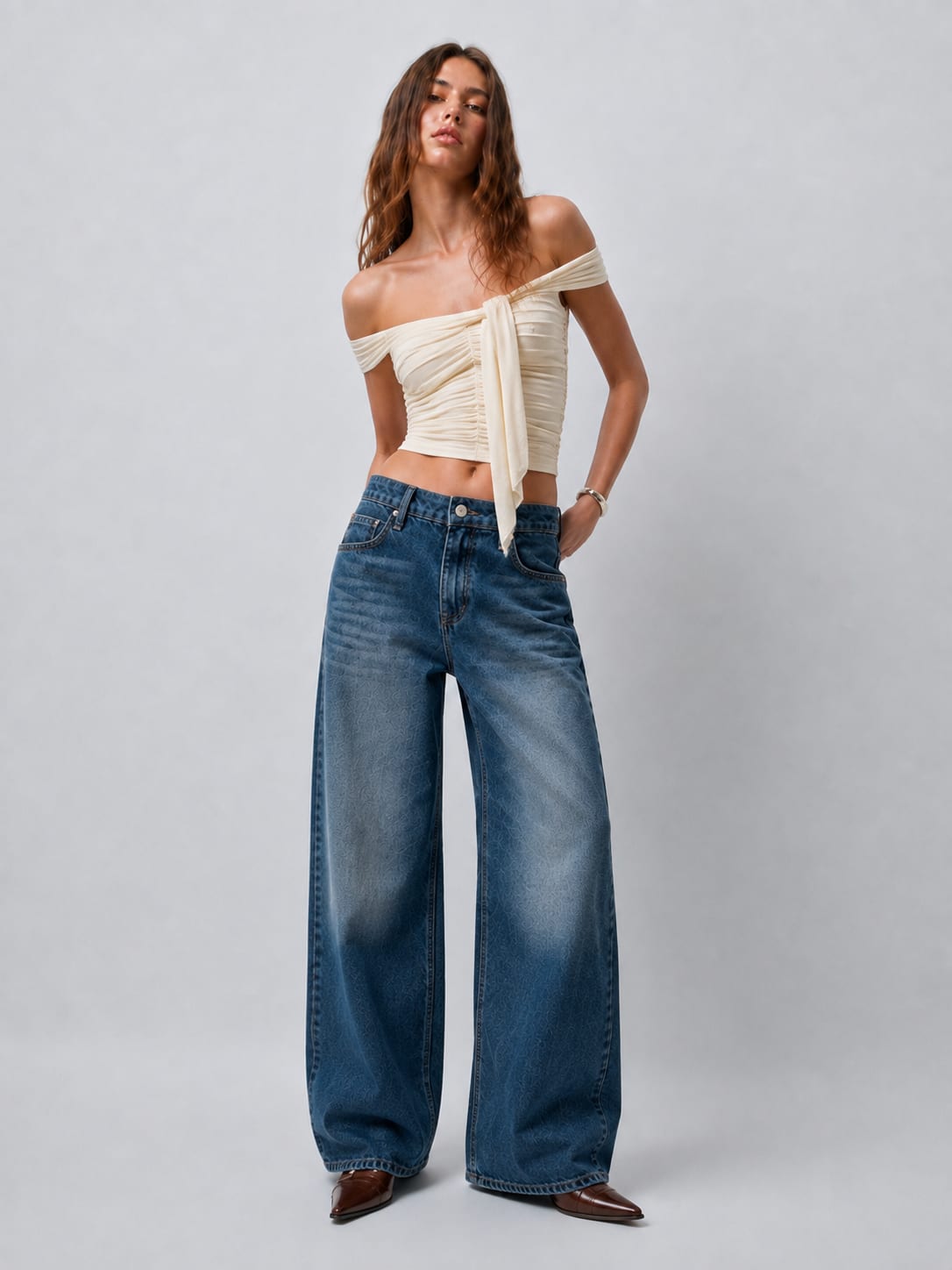 Loose Baggy High Waist Mid Vintage Blue Jeans