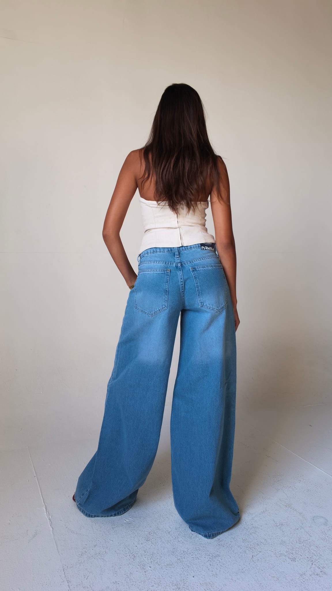 Loose Baggy Mid-Rise Light Vintage Blue Jeans Baggy CIZARO - Cizaro Jeans