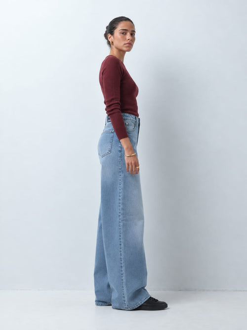 Loose baggy High waist light vintage blue jeans Loose Baggy CIZARO - Cizaro Jeans