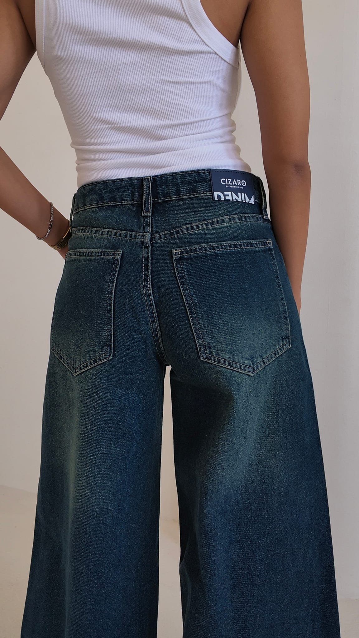 Loose Baggy – Mid Rise Mid Vintage Green Jeans