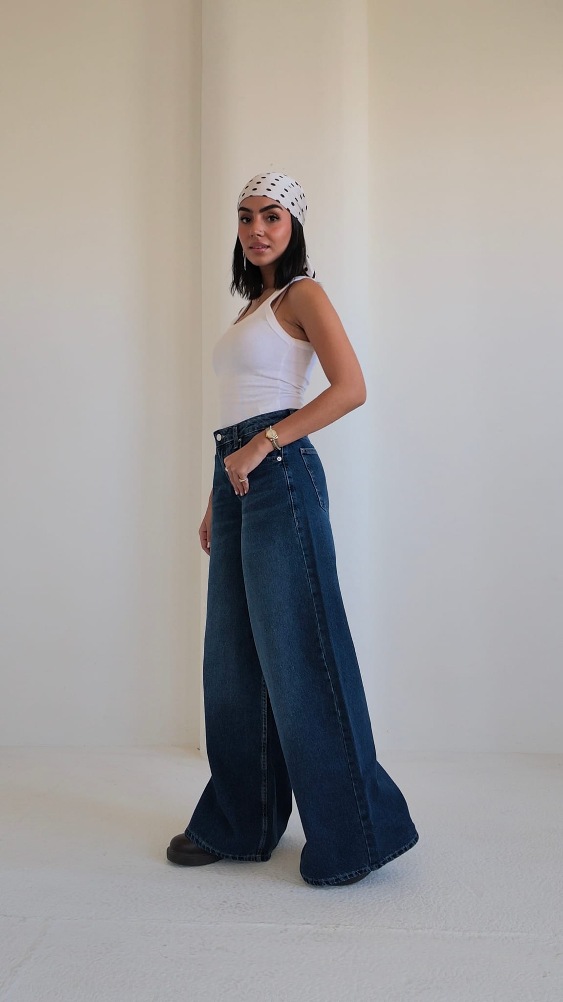 Loose Baggy – Mid Rise Deep Ocean Blue Jeans