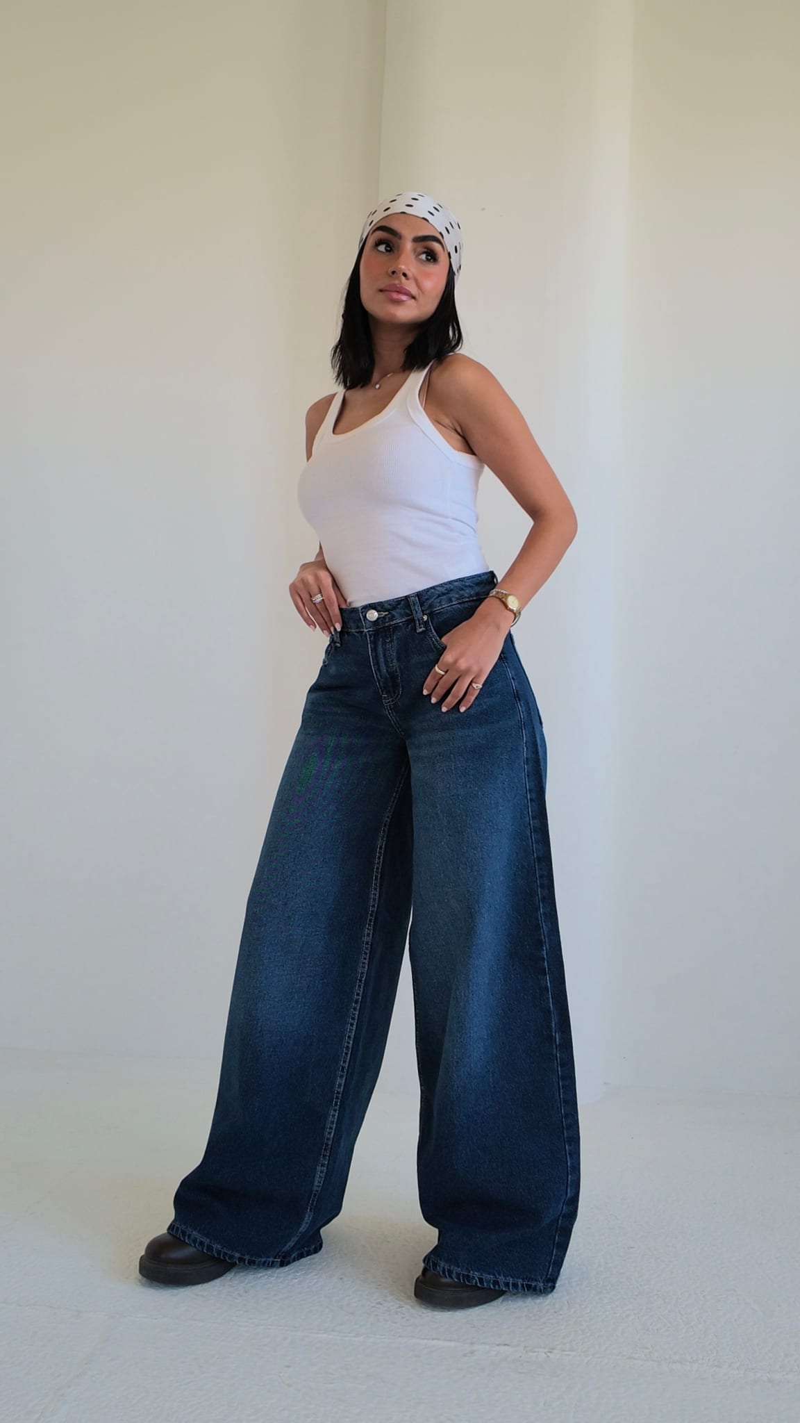 Loose Baggy – Mid Rise Deep Ocean Blue Jeans