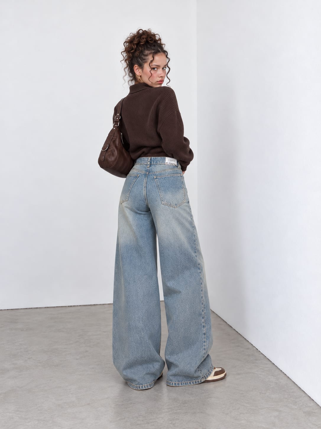 Loose Baggy High-Waist Faded Blue Jeans Loose Baggy CIZARO - Cizaro Jeans