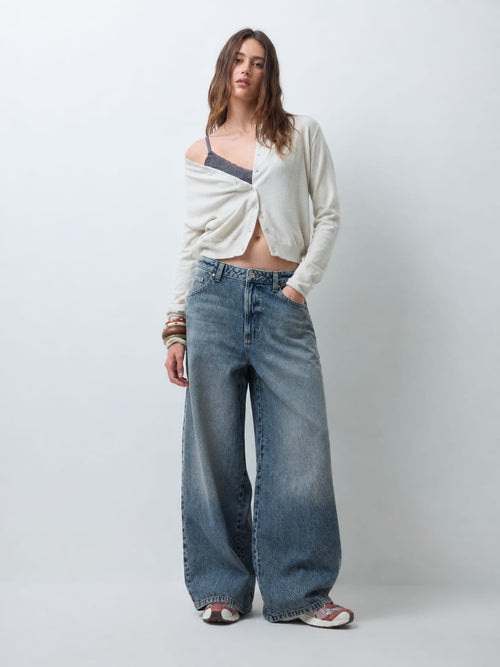 Super Baggy Low-Waist Washed Grey Jeans Super baggy CIZARO - Cizaro Jeans