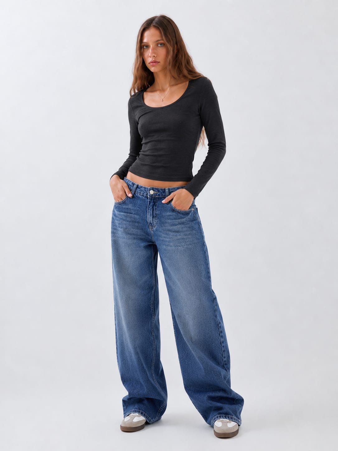 Super Baggy Low-Waist Mid Vintage Blue Jeans Supper baggy CIZARO - Cizaro Jeans
