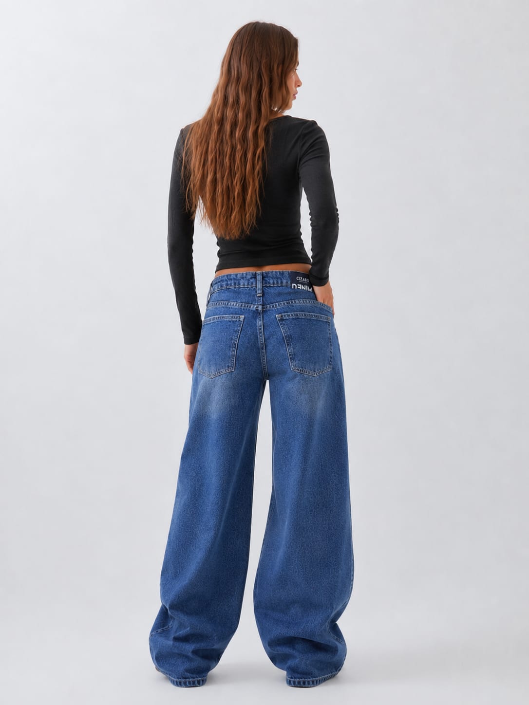 Super Baggy Low-Waist Mid Vintage Blue Jeans Supper baggy CIZARO - Cizaro Jeans