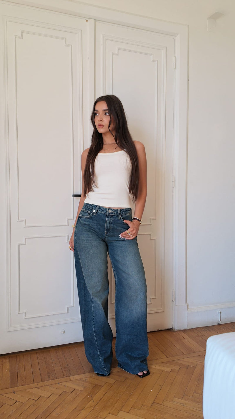 Super Baggy High-Waist Vintage Ocean Blue Jeans