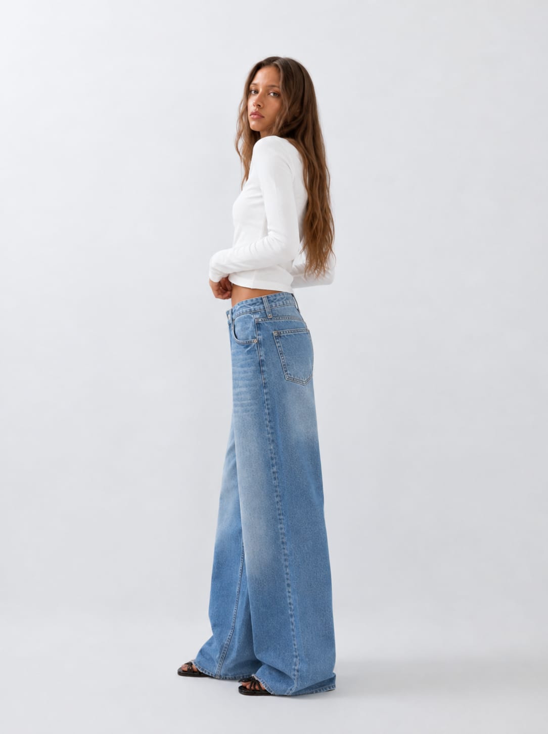 Super Baggy High Waist Light Wash Blue Jeans Super baggy CIZARO - Cizaro Jeans