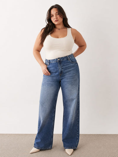 Super Baggy High-Waist Mid Vintage Blue Jeans Super baggy CIZARO - Cizaro Jeans