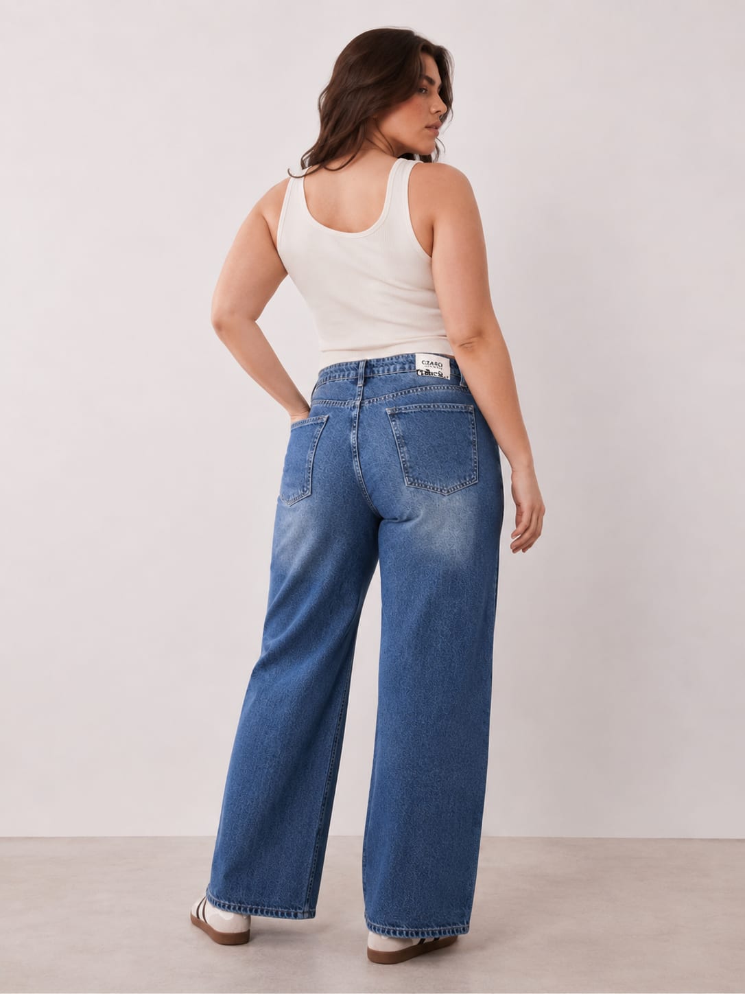 Super Baggy High-Waist Mid Vintage Blue Jeans