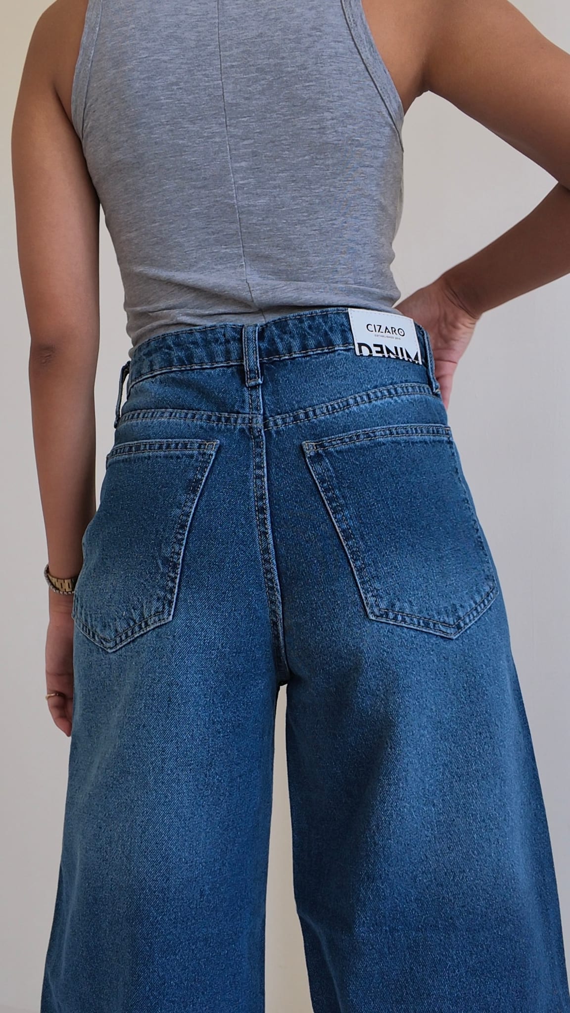 Super Baggy – High Waist Ocean Blue Jeans