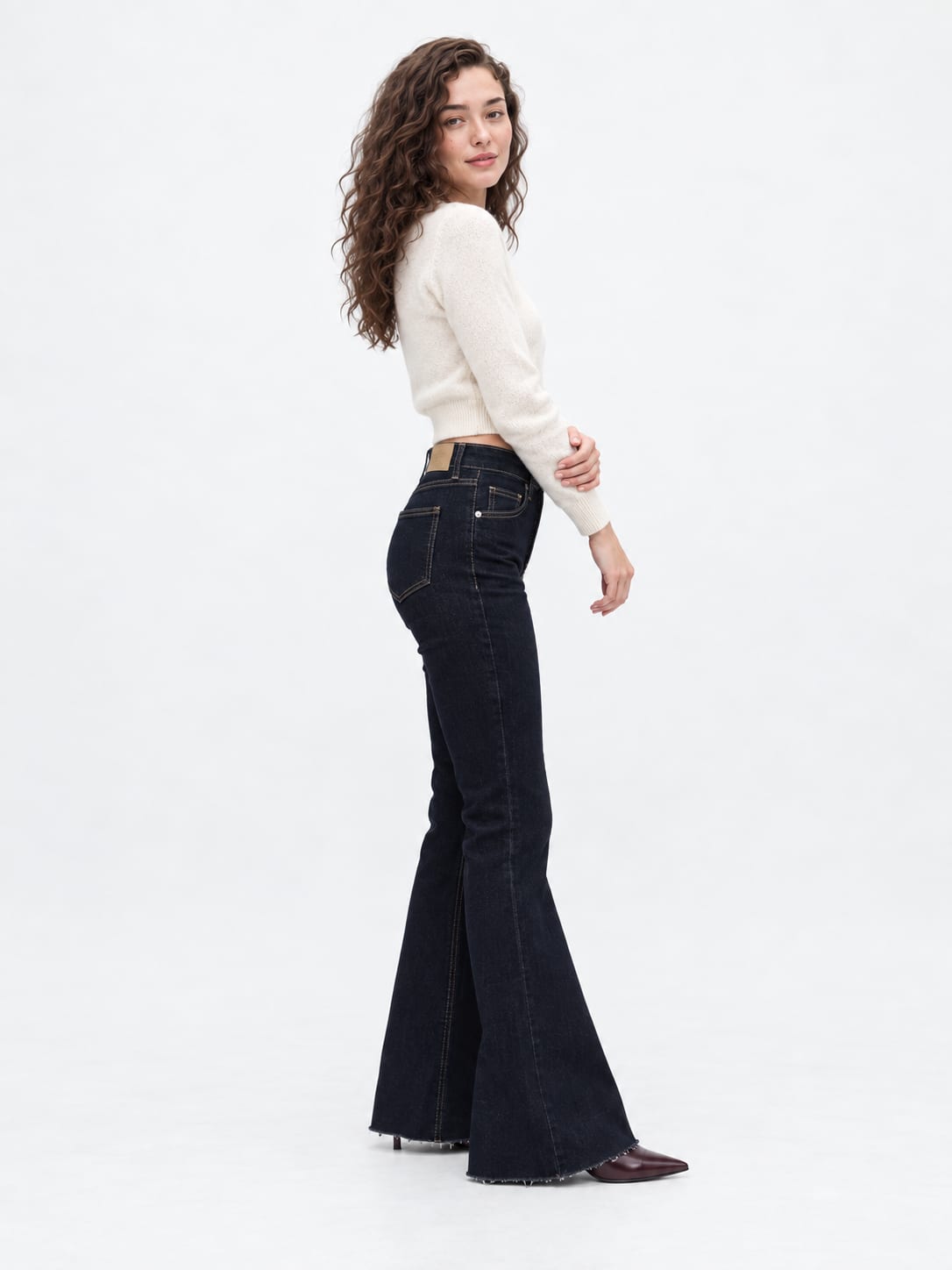 Super Flare – High-Waist Raw Denim Jeans Super Flare CIZARO - Cizaro Jeans