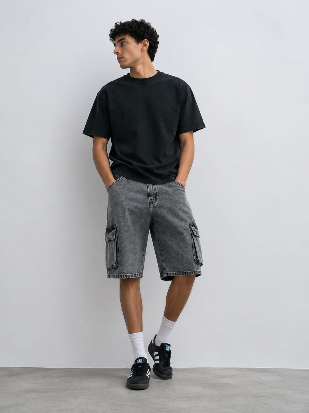 Cargo Denim Shorts