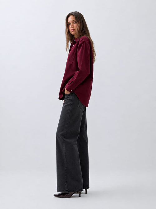 Oversized Burgundy Shirt