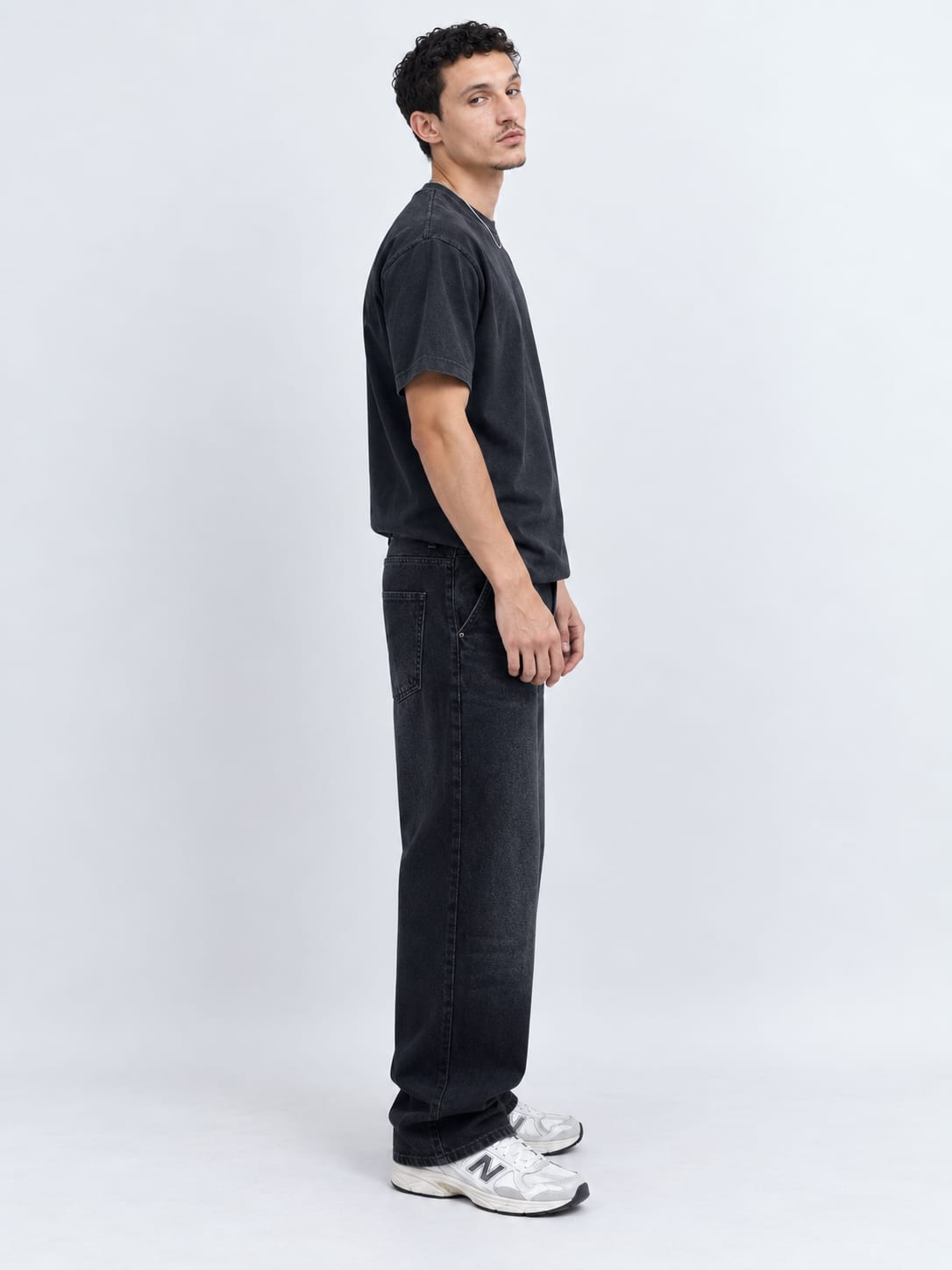 Skater Fit Carbon Black Jeans Skater CIZARO - Cizaro Jeans