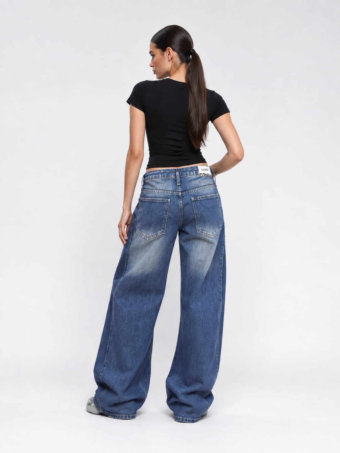 Super Baggy Mid-Rise – Deep Vintage Blue Jeans Super Baggy CIZARO - Cizaro Jeans