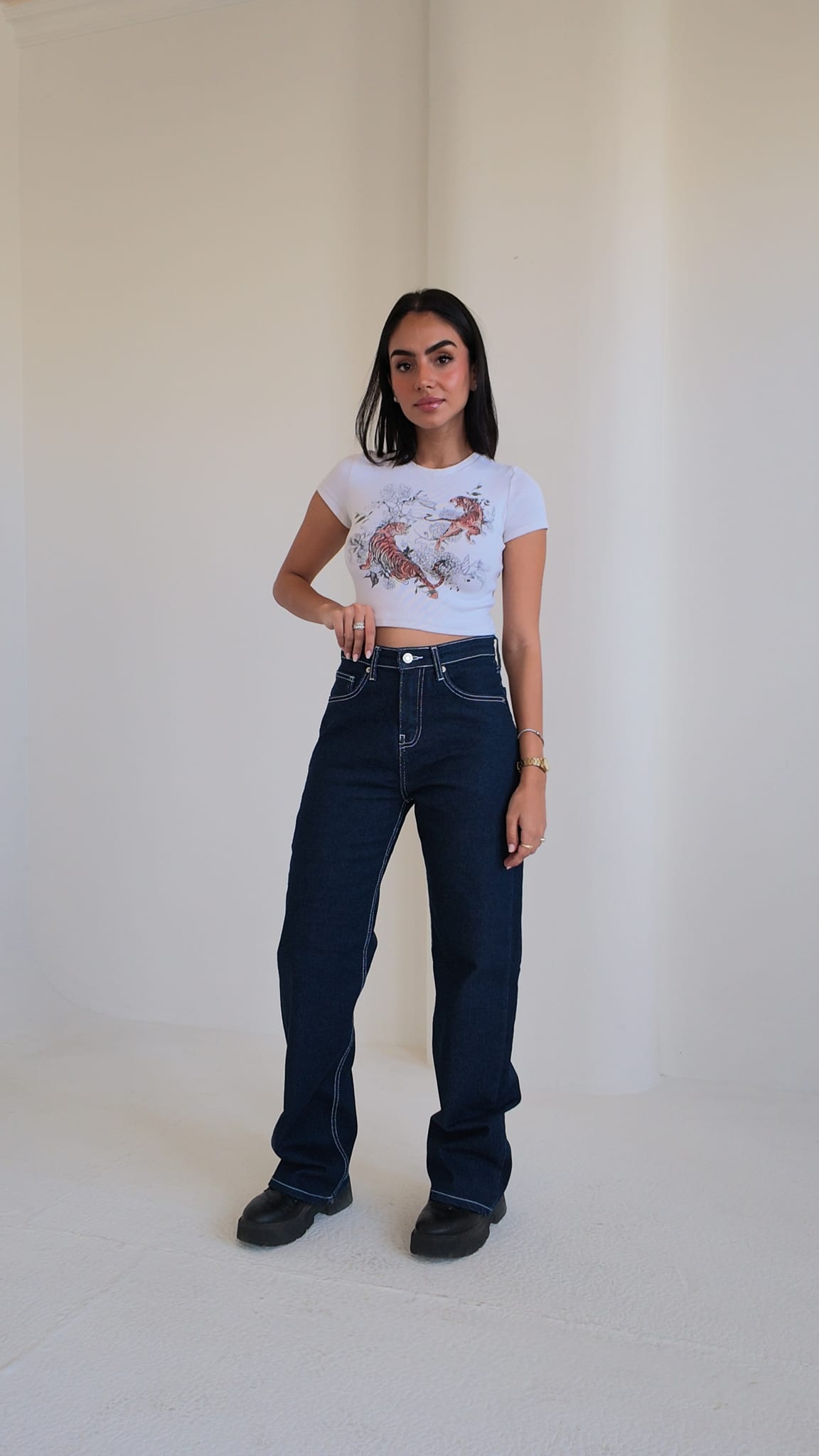 Straight – High-Waist Raw Denim Jeans Straight CIZARO - Cizaro Jeans