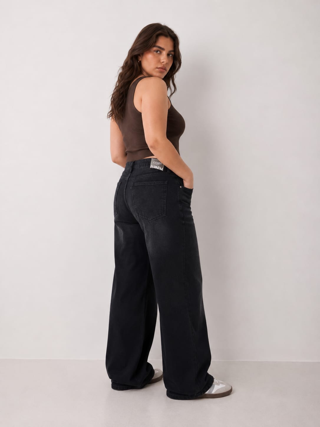 Super Baggy High-Waist Black Jeans Super Baggy CIZARO - Cizaro Jeans