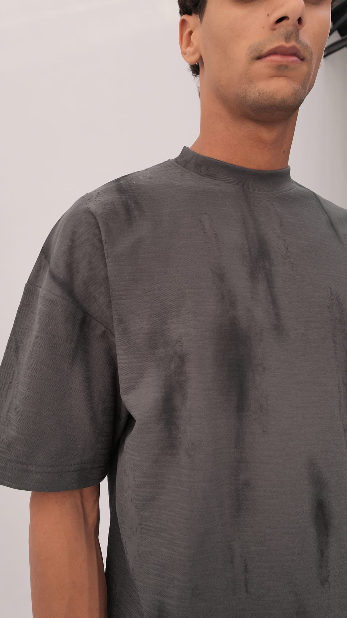 Grey texture Oversized T-shirt