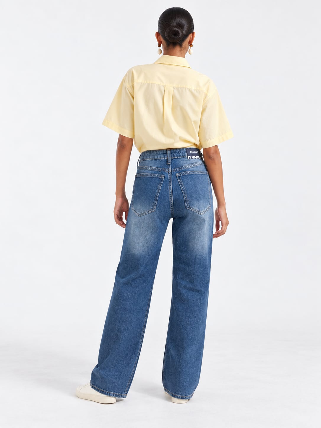 Ultra Comfort wide leg High waist Faded blue jeans Wide-leg CIZARO - Cizaro Jeans