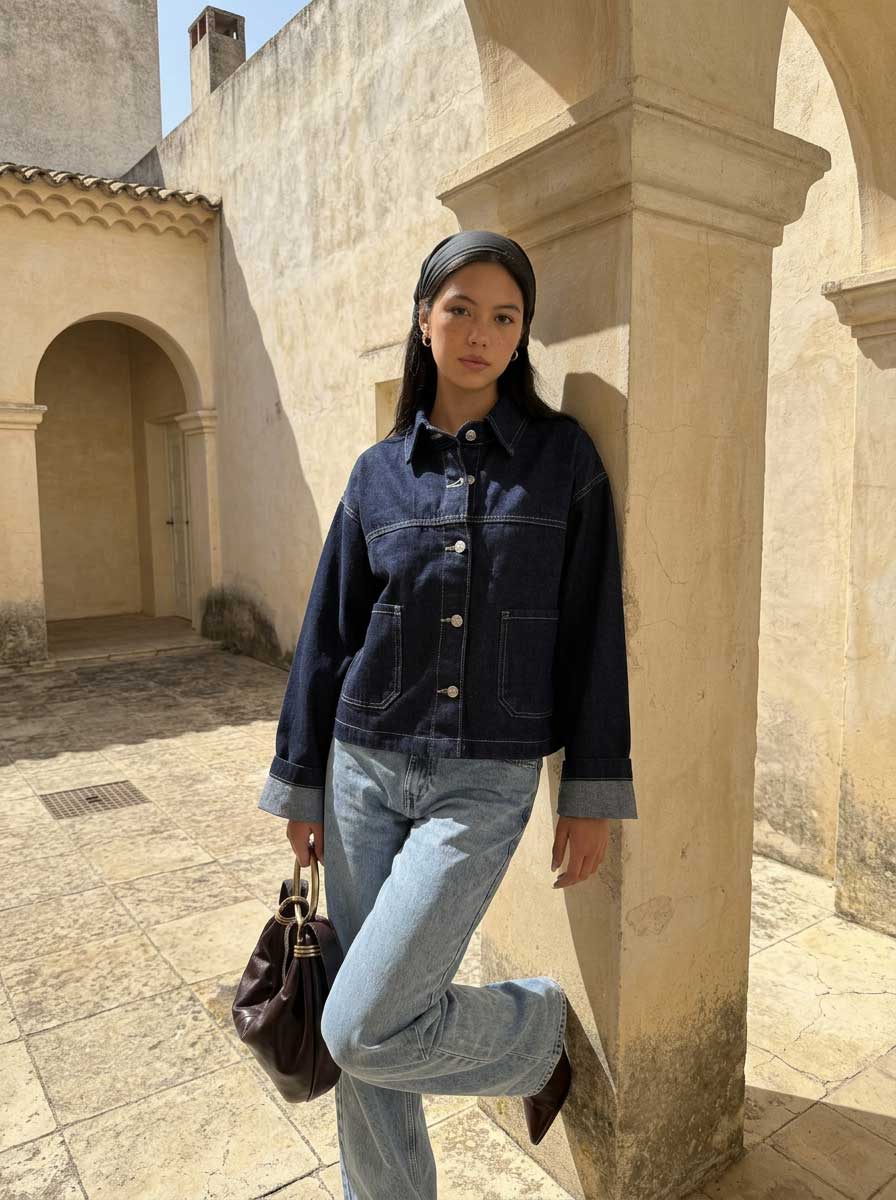 Modern Ease Raw Denim Jacket – Deep Indigo Jacket CIZARO - Cizaro Jeans